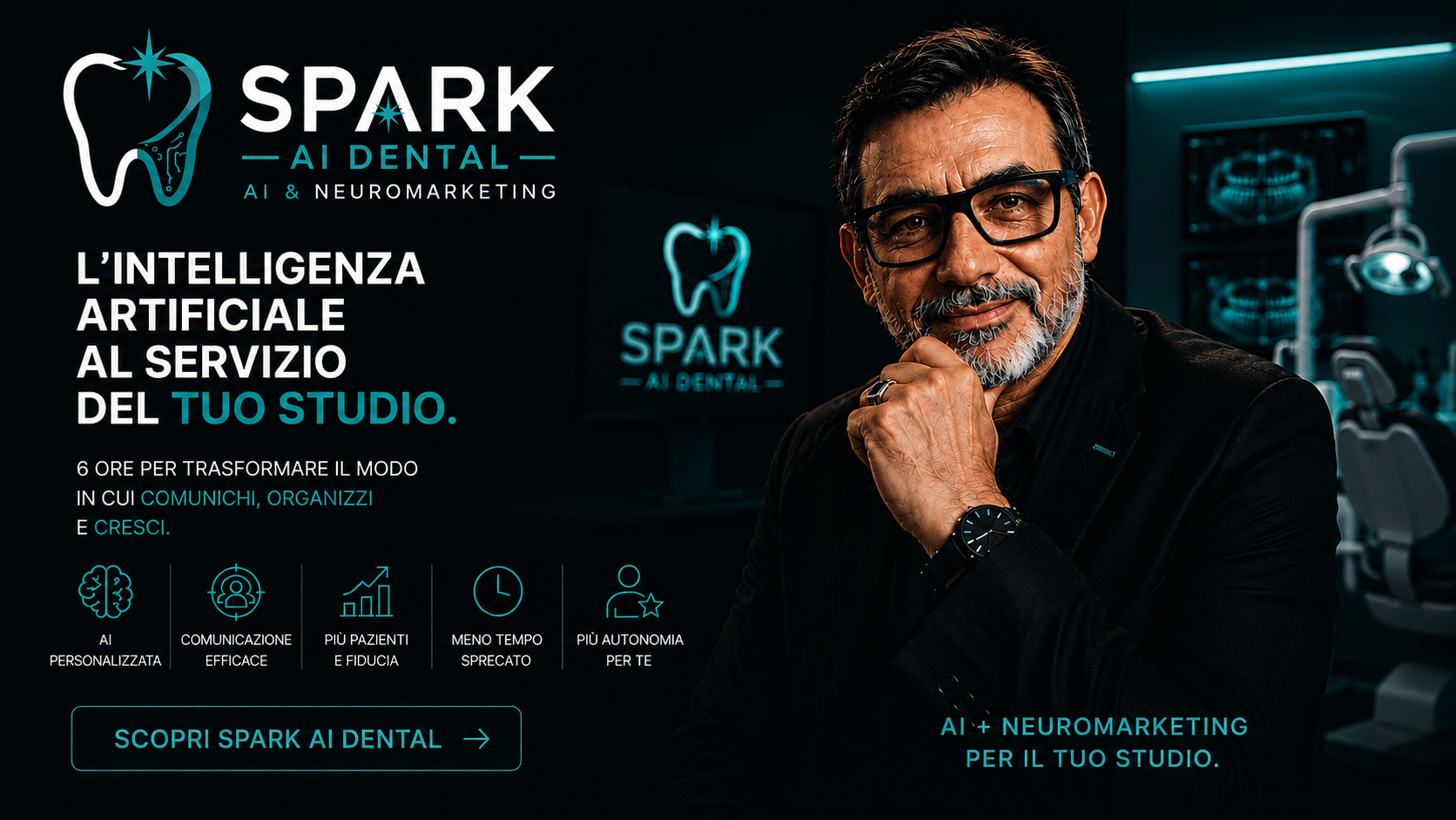 SPARK AI DENTAL — L'Intelligenza Artificiale al servizio del tuo studio: 6 ore per trasformare il modo in cui comunichi, organizzi e cresci